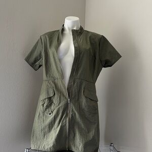 Olive Green Women's Short Sleeve dress